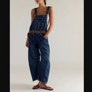 NWT We The Free Good Luck Barrel Overalls Color Deep End